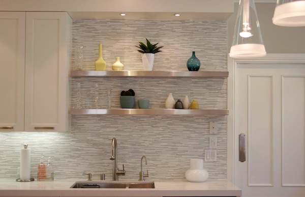 kitchen backsplash sleek modern