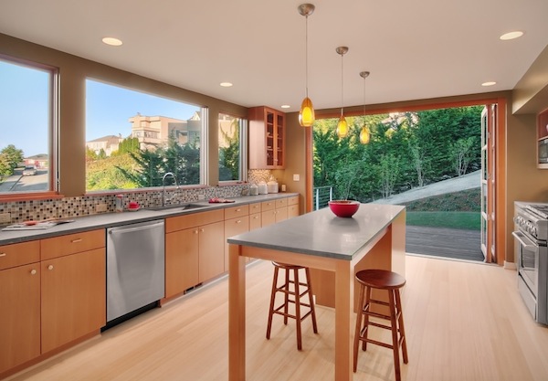 light hardwood flooring kitchen