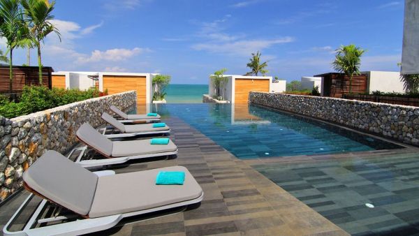 pool with sea view