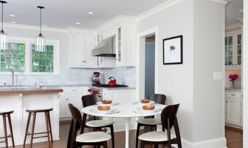 dining room table in kitchen