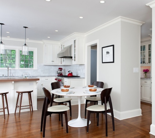 a small round kitchen table