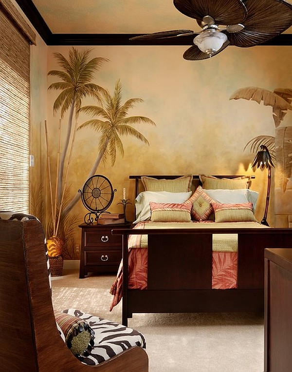 safari-themed-bedroom-with-painted-wallpaper