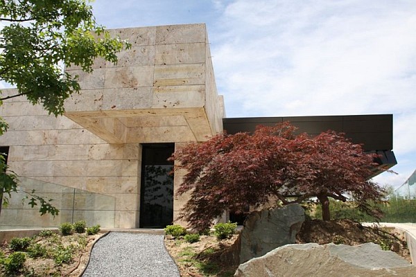 stylish stone house