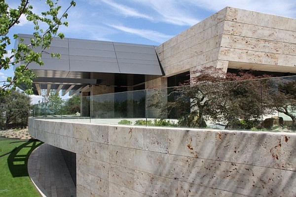 terrace with glass wall