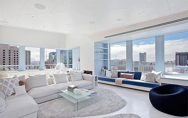 white penthouse decor