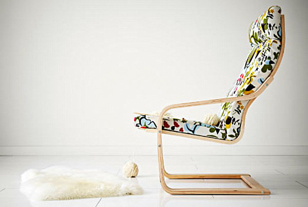 Armchair with wooden frame