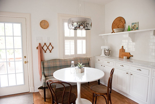 Bentwood chairs and a Saarinen table