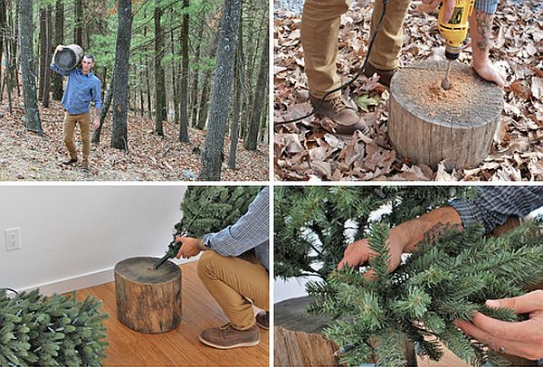 DIY Rustic Christmas Tree Stand Brings an Eco-friendly Holiday Cheer to Your Home