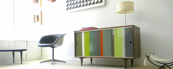 Colorful Lucite credenza