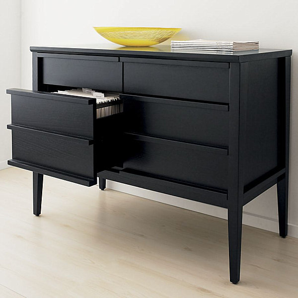 Ebony storage credenza