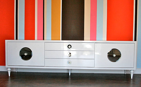 Hollywood Regency-style credenza