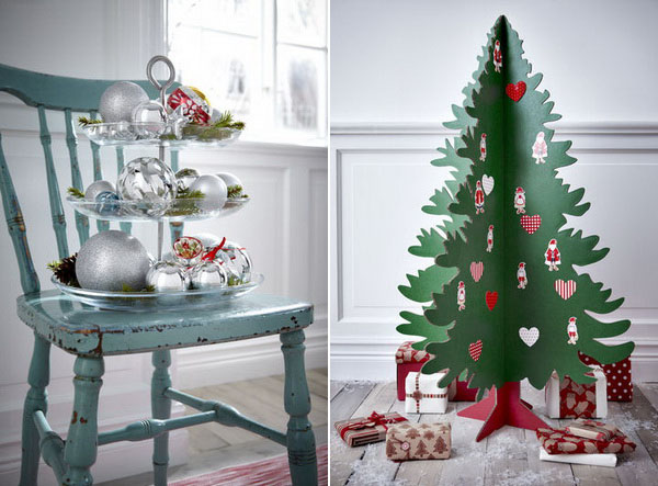 IKEA Christmas collection - cardboard tree and tree globes