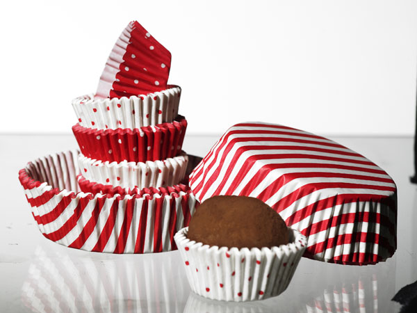 IKEA Christmas collection - red and white cupcakes