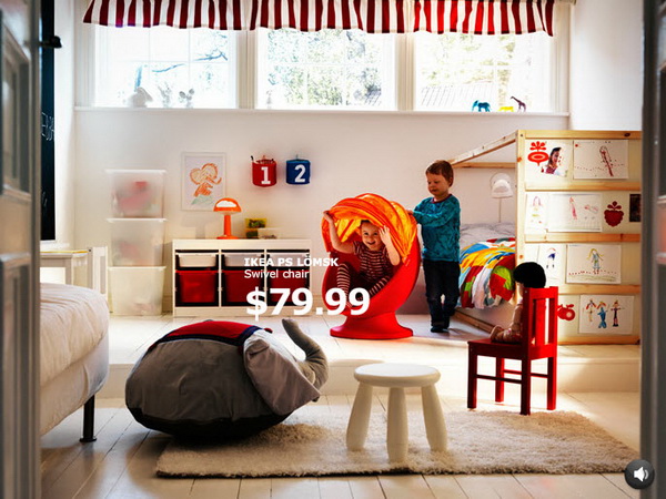 IKEA colorful kids bedroom