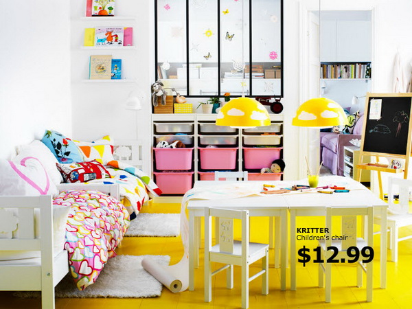 IKEA kids colorful bedroom