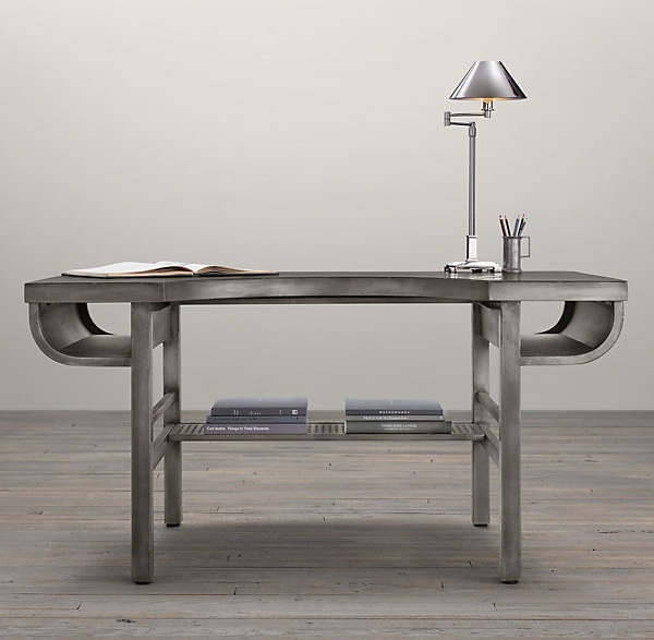 Industrial metal desk