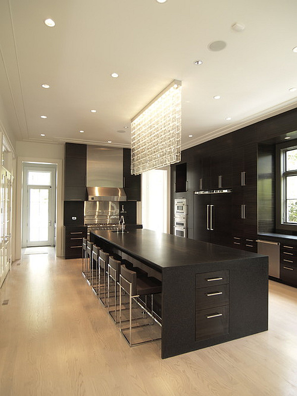 Minimalist kitchen island with seating options