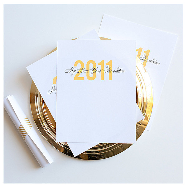 New Year's resolution cards