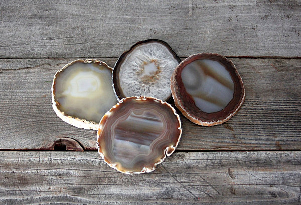 Set of agate coasters