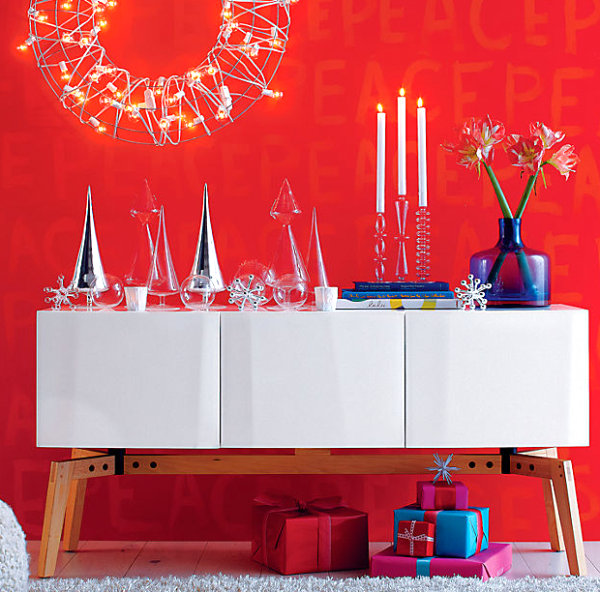 Shiny Christmas tabletop decor