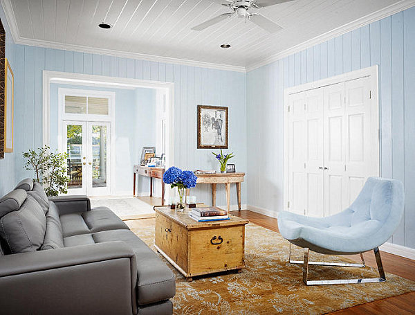 Soothing blue living room