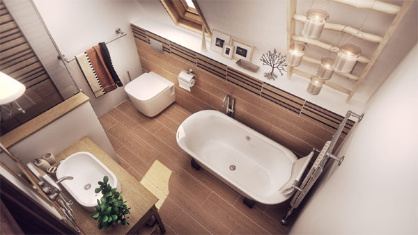 Stoica Mario's design for contemporary bathroom in Romanian home