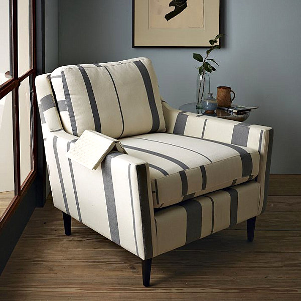 Striped armchair