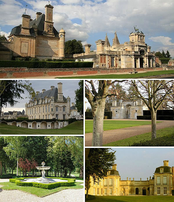 The exterior and grounds of the Chateau dAnet