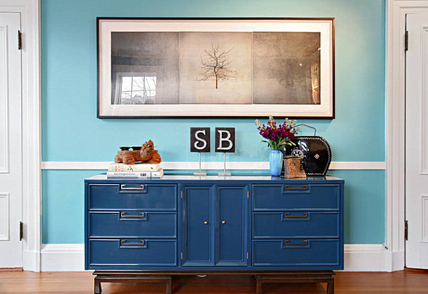 Vintage painted credenza