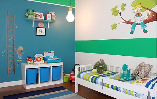 Adding emerald elements to a kids room