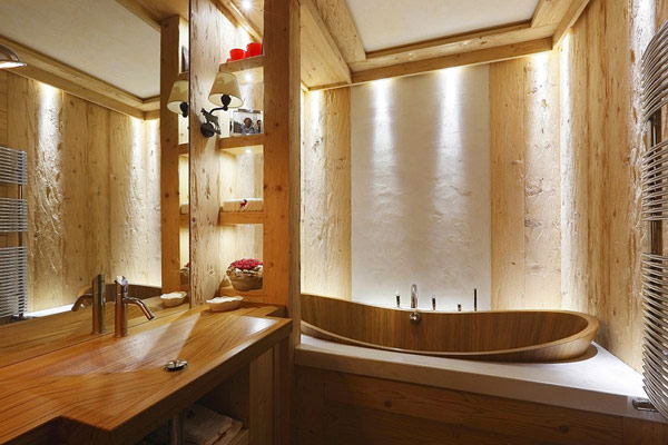 all wood bathroom decor