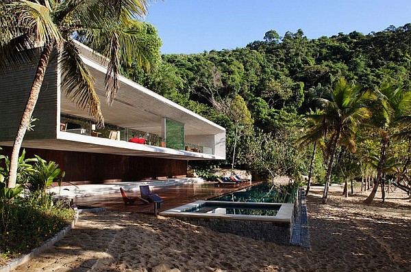 beach house with a pool