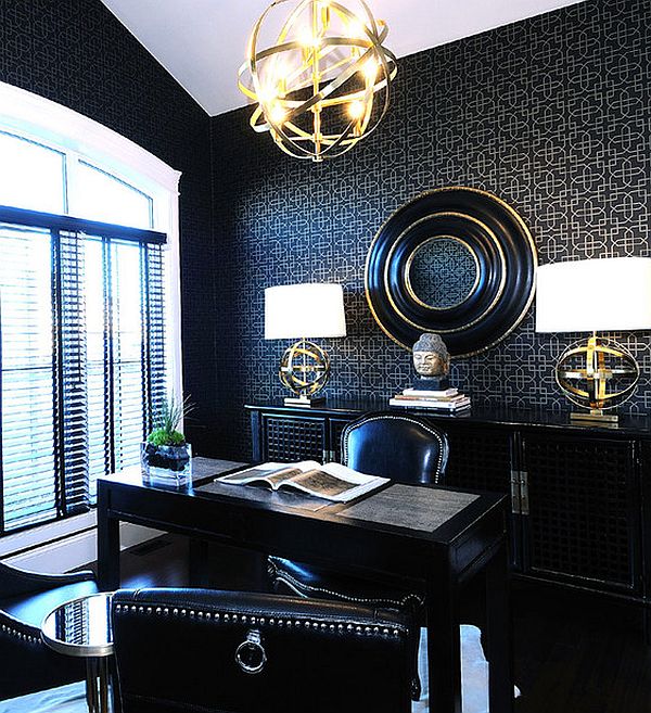 dark study room design