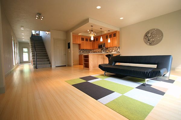 elegant living room carpet with tiles