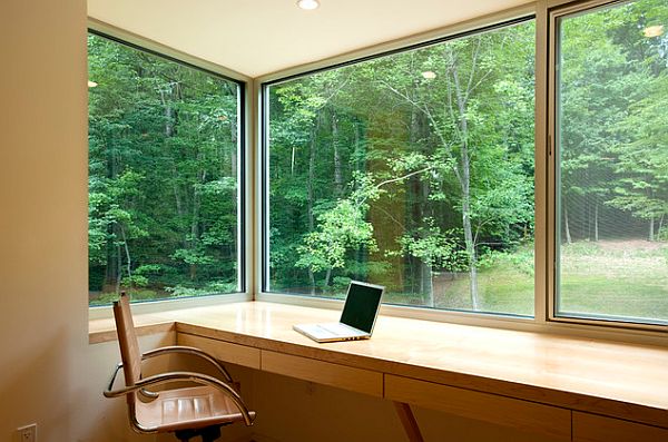 minimalist home office study room