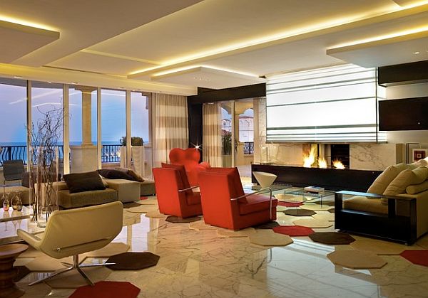 Modern linear fireplace design adds life to your living space