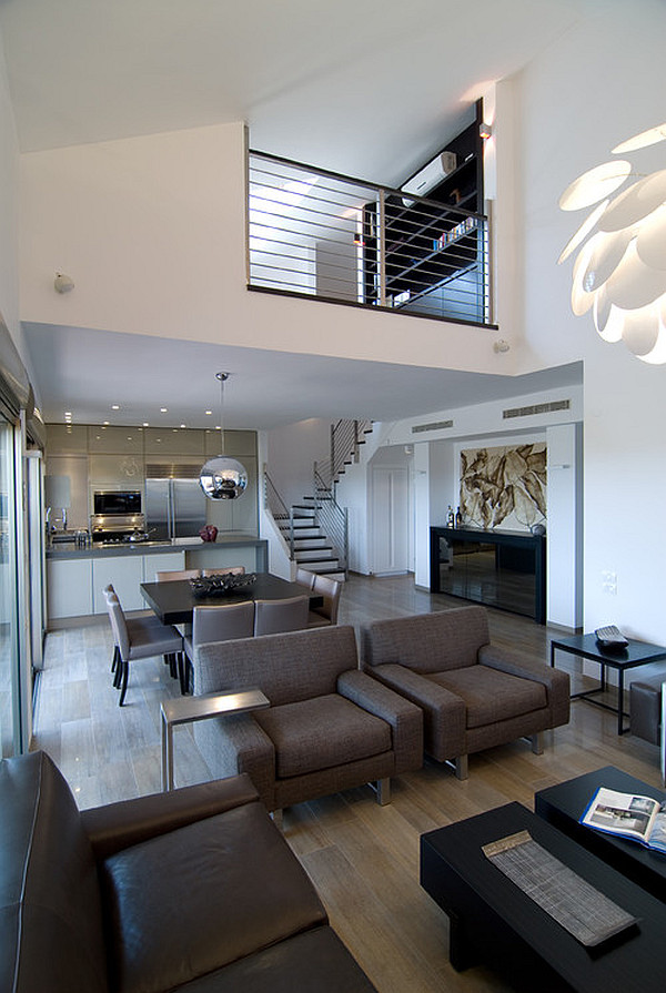 modern loft with study