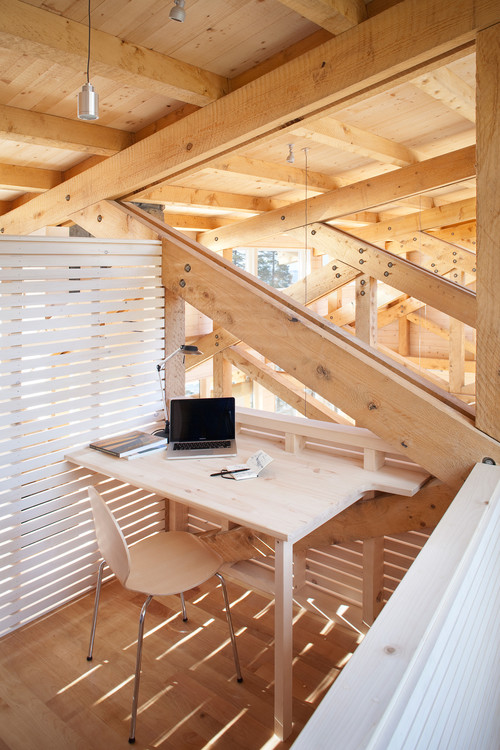 Private home office in a loft