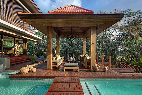 pagoda style outdoor terrace