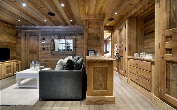 rustic chalet living room