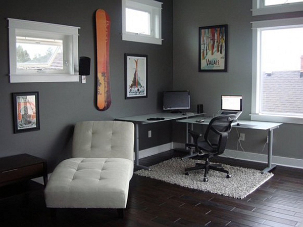 study room design idea with corner desk