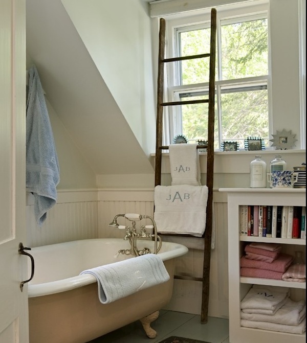 towel rack ladder bathroom