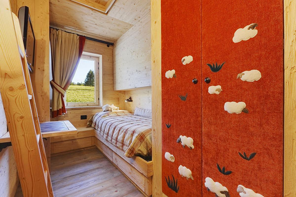 wooden kids bedroom