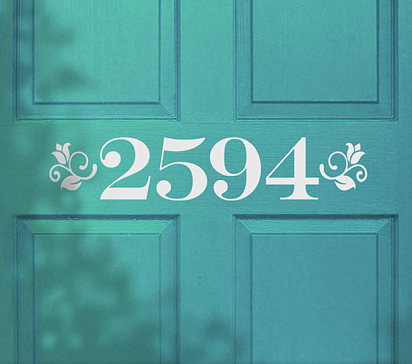 Address door decal