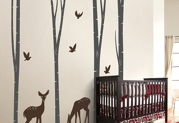 Birch tree wall decals