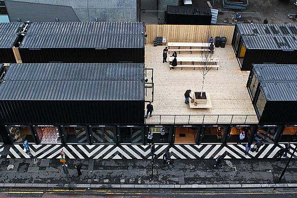 Boxpark Shoreditch being brought to life