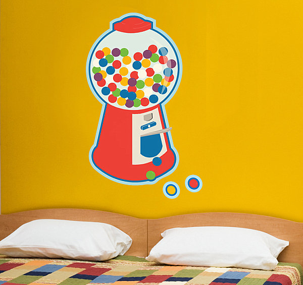 Bubblegum machine wall decal