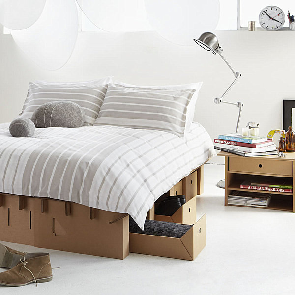 Cardboard bedroom furniture