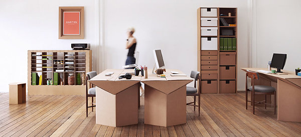 Cardboard furniture from Karton