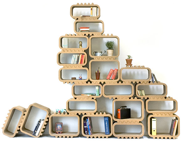 Cardboard modular shelving